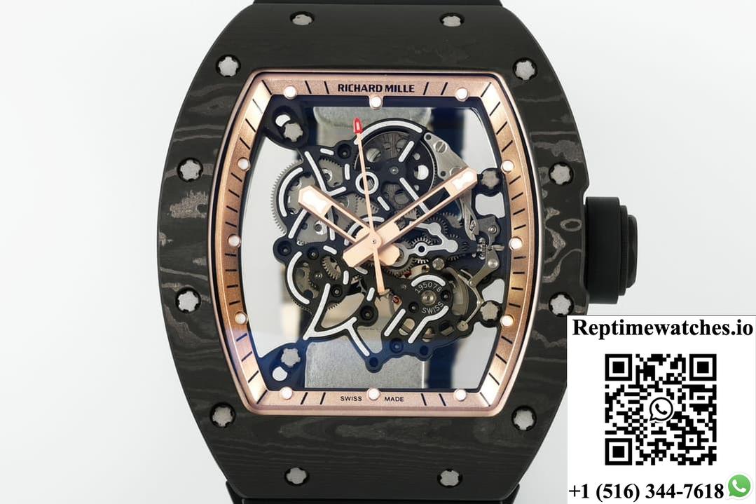 Richard Miller Rm055 Ntpt Zf Factory Black Strap-Rep Time Watches
