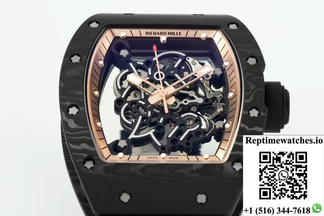 Richard Miller Rm055 Ntpt Zf Factory Black Strap-Rep Time Watches
