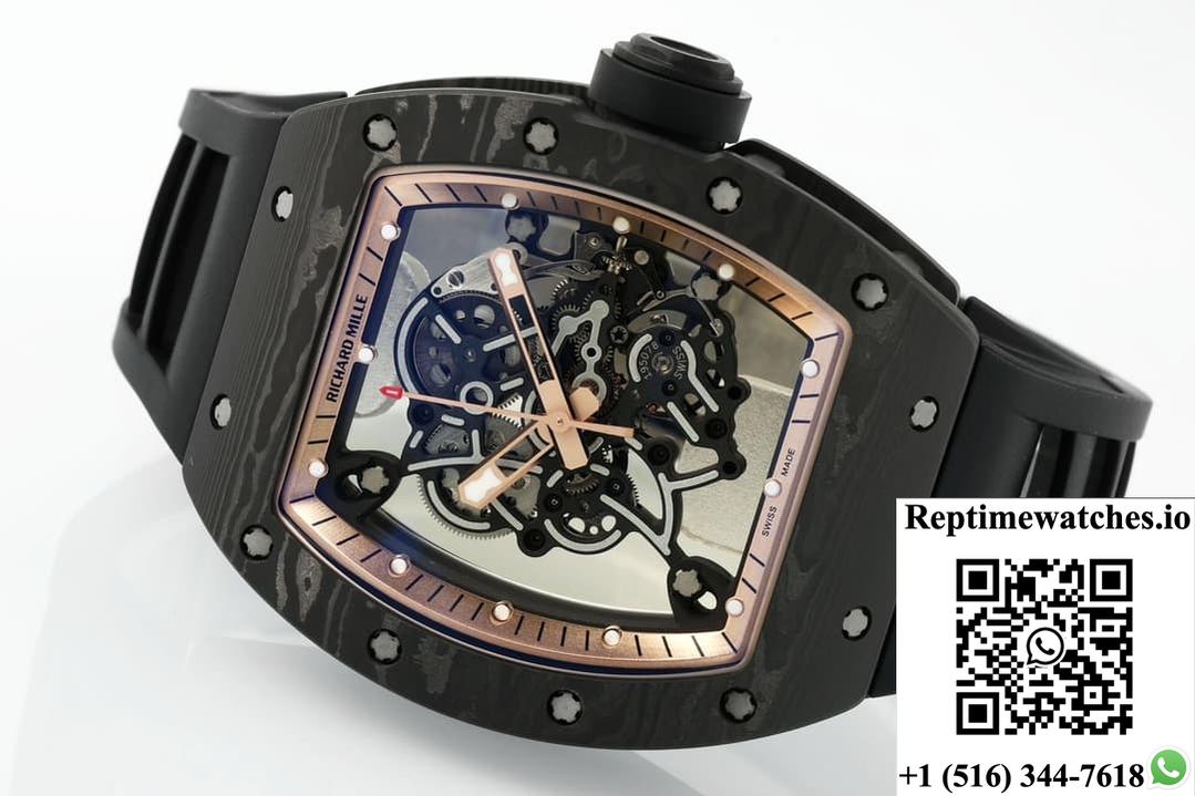 Richard Miller Rm055 Ntpt Zf Factory Black Strap-Rep Time Watches