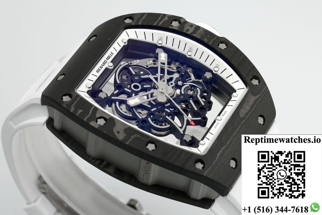 Richard Miller Rm055 Ntpt Zf Factory White Strap-Rep Time Watches