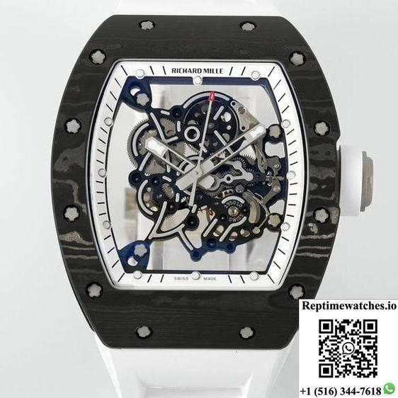 Richard Miller Rm055 Ntpt Zf Factory White Strap-Rep Time Watches