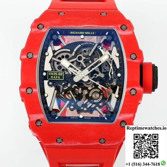 Richard Miller Rm35-02 Rafael Nadal Zf Factory V6 Red Strap-Rep Time Watches