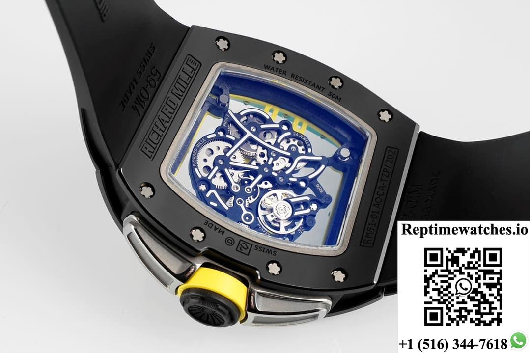 Richard Miller Rm61-01 Yohan Blake Zf Factory Ceramic Bezel-Rep Time Watches