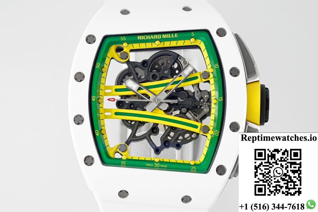 Richard Miller Rm61-01 Yohan Blake Zf Factory White Strap-Rep Time Watches