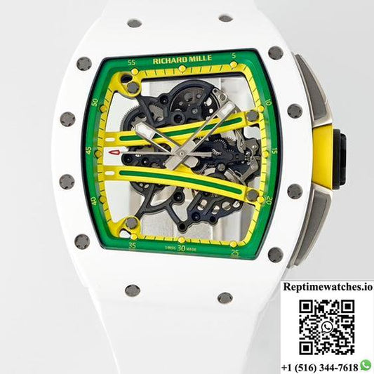 Richard Miller Rm61-01 Yohan Blake Zf Factory White Strap-Rep Time Watches