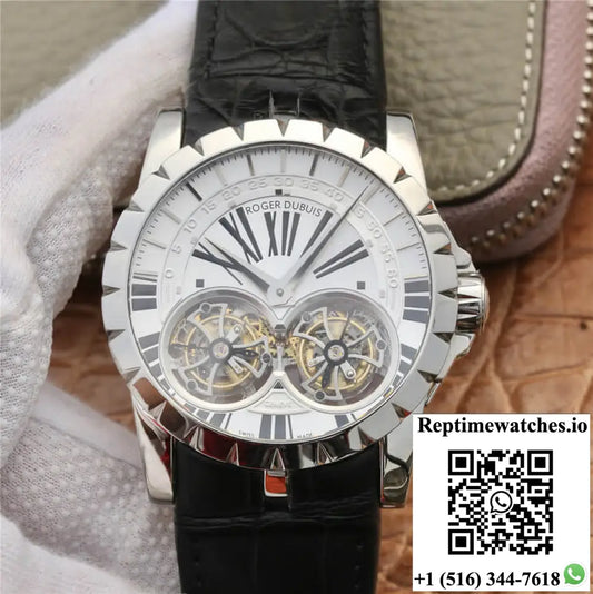 Roger Dubuis Excalibur RDDBEX0250 JB Factory Tourbillon White Dial AI Factory