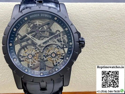 Roger Dubuis Excalibur RDDBEX0364 YS Factory Skeleton Double Tourbillon Dial - Watches