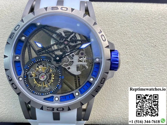 Roger Dubuis Excalibur RDDBEX0479 BBR Factory Tourbillon Rubber Strap - Watches