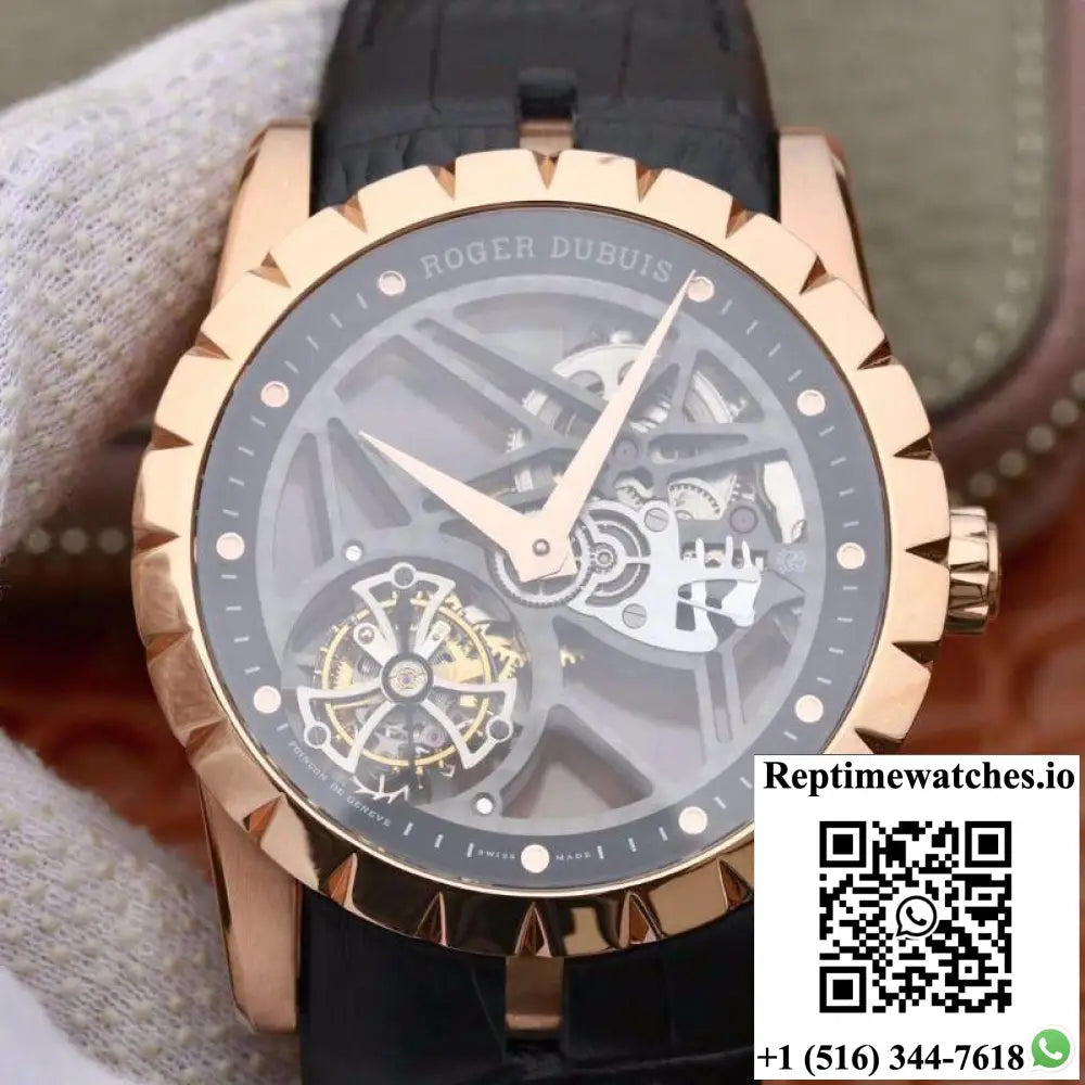 Roger Dubuis Excalibur Skeleton Flying Tourbillon RDDBEX0392 Grey Skeleton Dial - Watches
