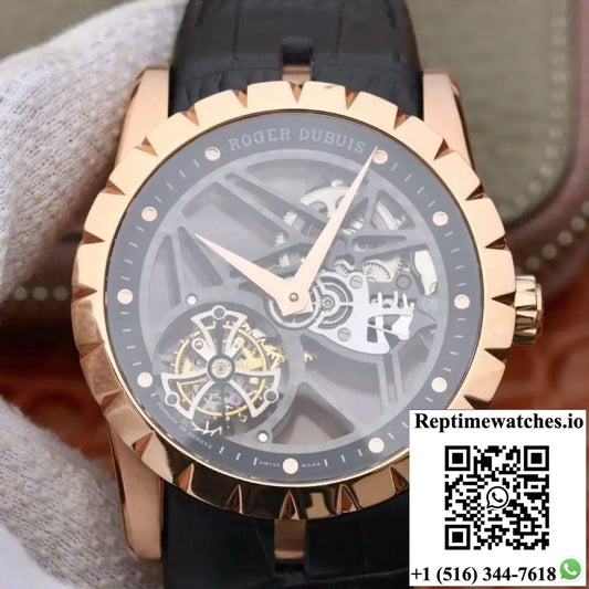 Roger Dubuis Excalibur Skeleton Flying Tourbillon RDDBEX0392 Grey Skeleton Dial - Watches