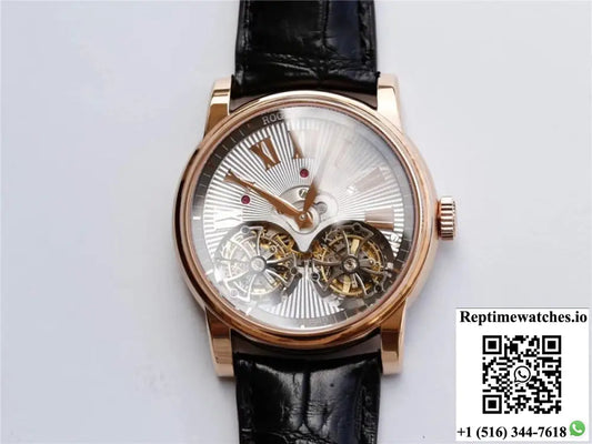 Roger Dubuis Hommage RDDBHO0562 Double Flying tourbillon JB Factory Silver Dial AI Factory