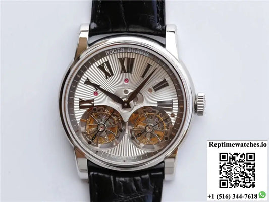 Roger Dubuis Hommage RDDBHO0562 Double Flying tourbillon JB Factory White Gold Case AI Factory