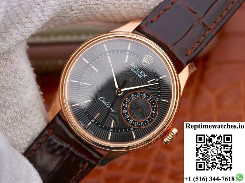 Rolex Celini Date 50515 Mks Factory 18K Rose Gold Case-Rep Time Watches
