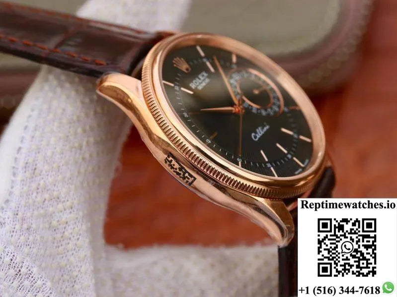 Rolex Celini Date 50515 Mks Factory 18K Rose Gold Case-Rep Time Watches