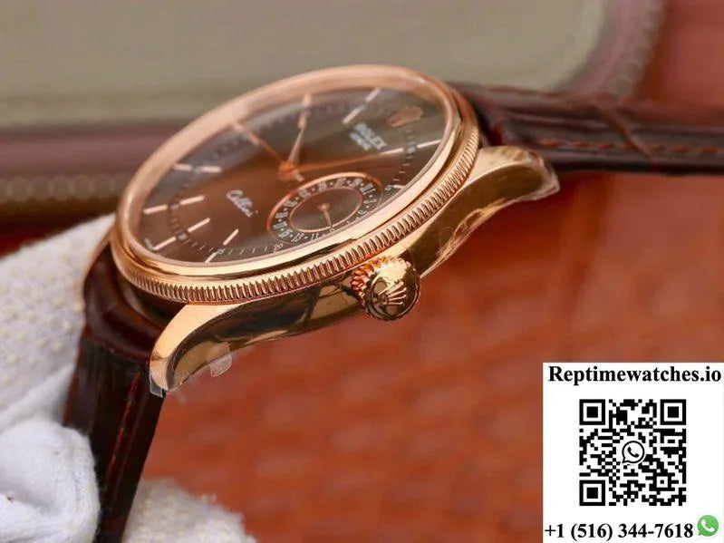 Rolex Celini Date 50515 Mks Factory 18K Rose Gold Case-Rep Time Watches
