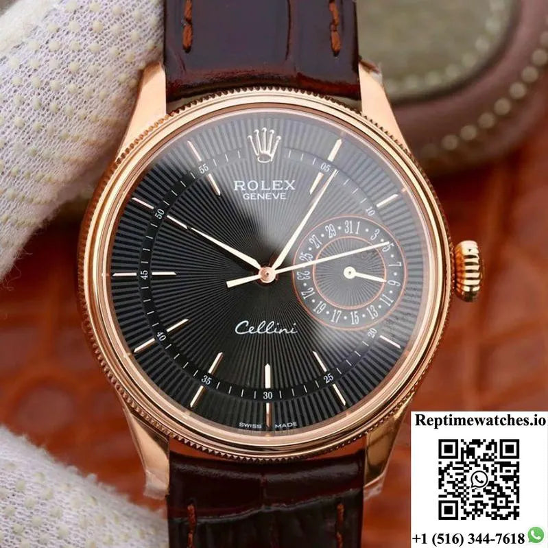 Rolex Celini Date 50515 Mks Factory 18K Rose Gold Case-Rep Time Watches