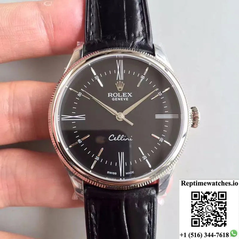 Rolex Cellini 50509 Mks Factory V4 Black Dial-Rep Time Watches