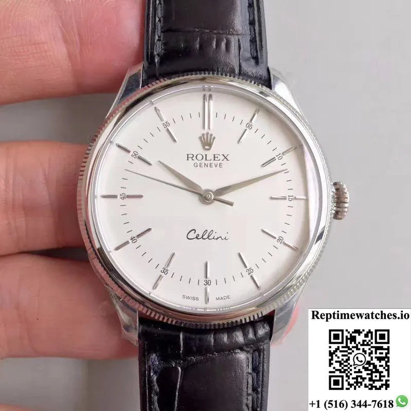Rolex Cellini 50509 Mks Factory V4 White Dial-Rep Time Watches
