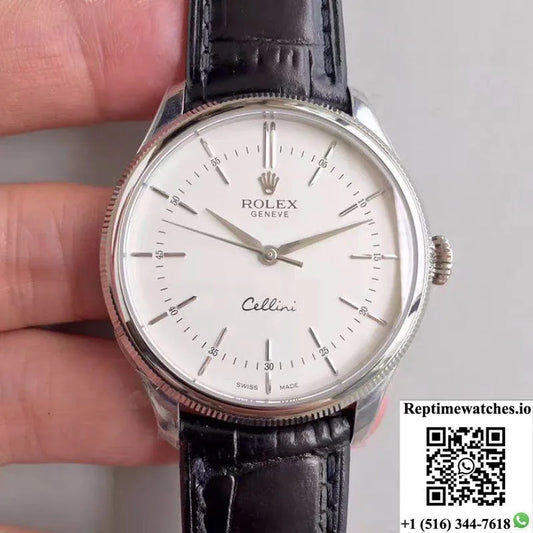 Rolex Cellini 50509 Mks Factory V4 White Dial-Rep Time Watches