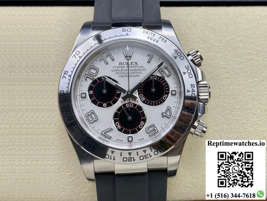 Rolex Cosmograph Daytona 116519 Clean Factory Silvery White Dial - Watches