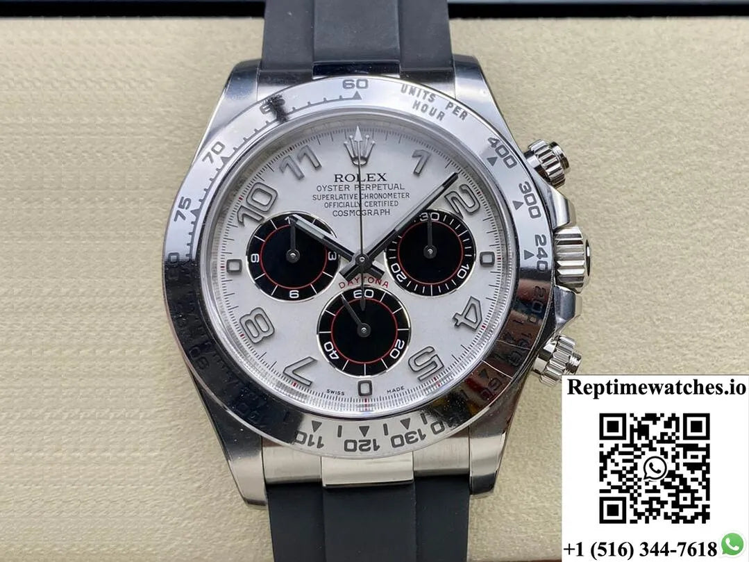 Rolex Cosmograph Daytona 116519 Clean Factory Silvery White Dial-Rep Time Watches