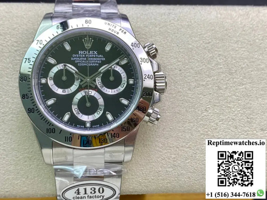 Rolex Cosmograph Daytona 116520 Clean Factory Stainless Steel Bezel - Watches