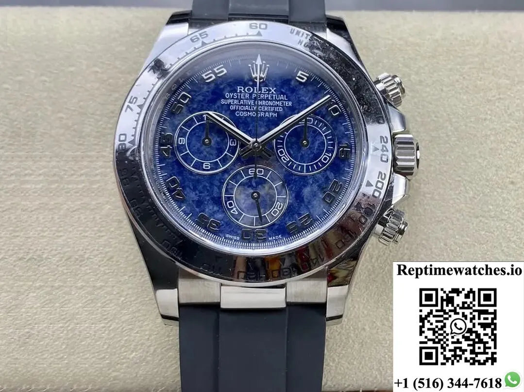 Rolex Cosmograph Daytona Clean Factory Sodalite Blue Dial-Rep Time Watches