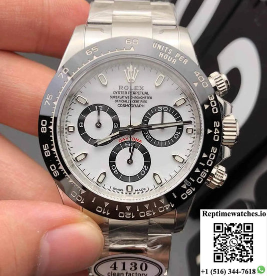 Rolex Cosmograph Daytona M116500Ln-0001 Clean Factory V2 Stainless Steel White Dial-Rep Time Watches