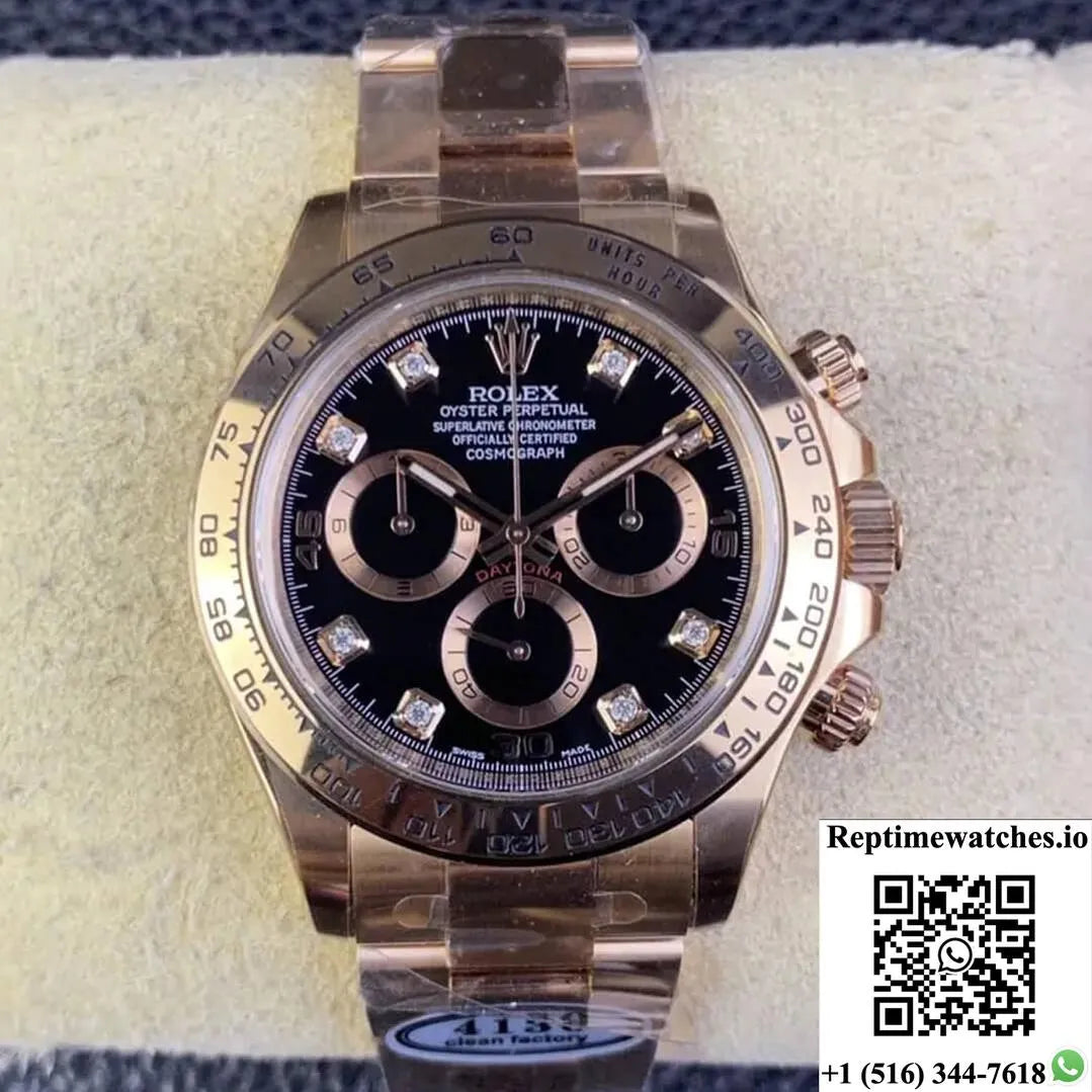 Rolex Cosmograph Daytona M116505-0015 Clean Factory Black Dial-Rep Time Watches
