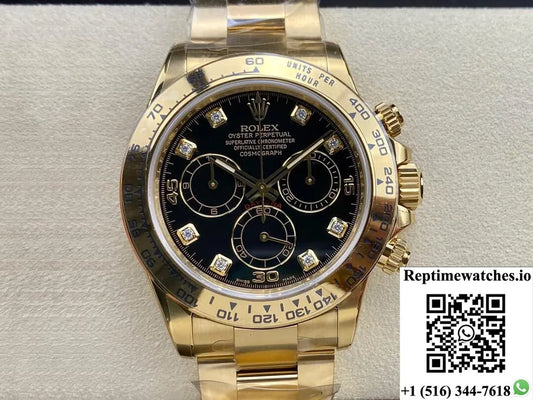Rolex Cosmograph Daytona M116508-0008 Clean Factory Diamond-Set Dial-Rep Time Watches