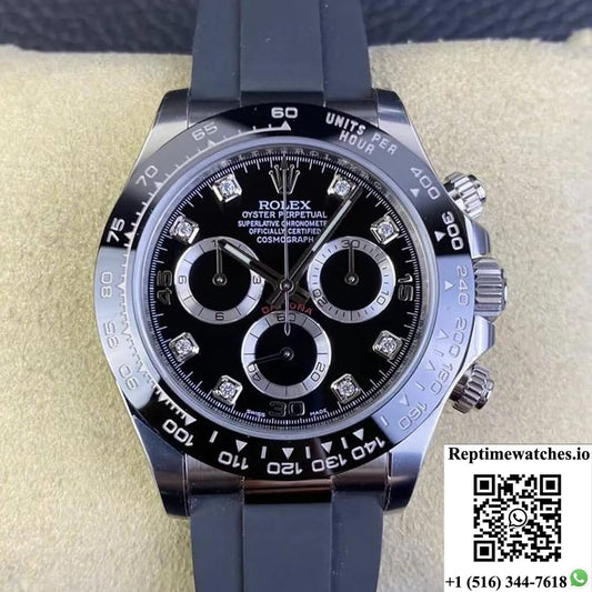 Rolex Cosmograph Daytona M116519Ln-0025 Clean Factory Diamond-Set Dial-Rep Time Watches