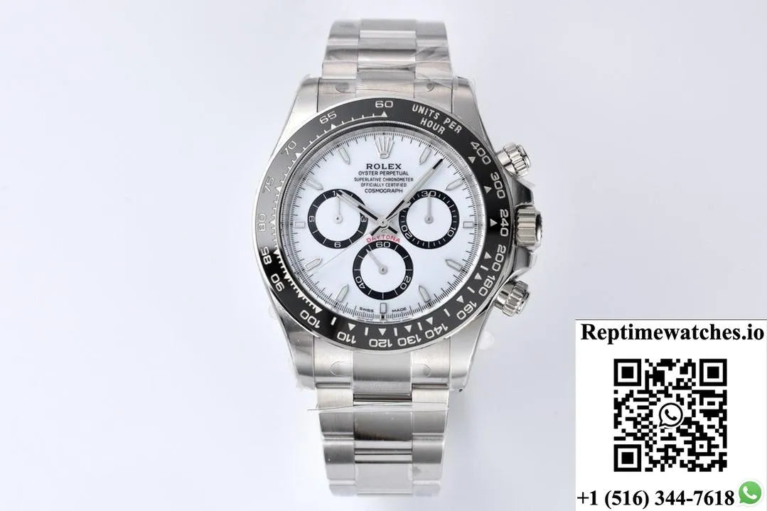 Rolex Cosmograph Daytona M126500Ln-0001 Clean Factory White Dial-Rep Time Watches