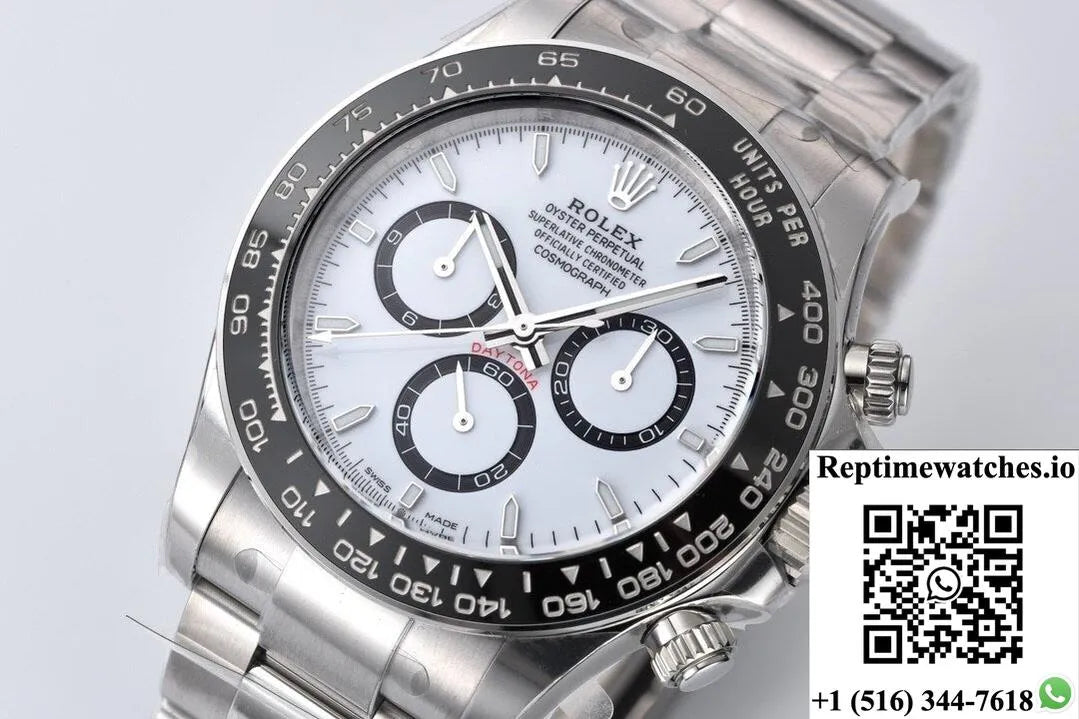 Rolex Cosmograph Daytona M126500Ln-0001 Clean Factory White Dial-Rep Time Watches