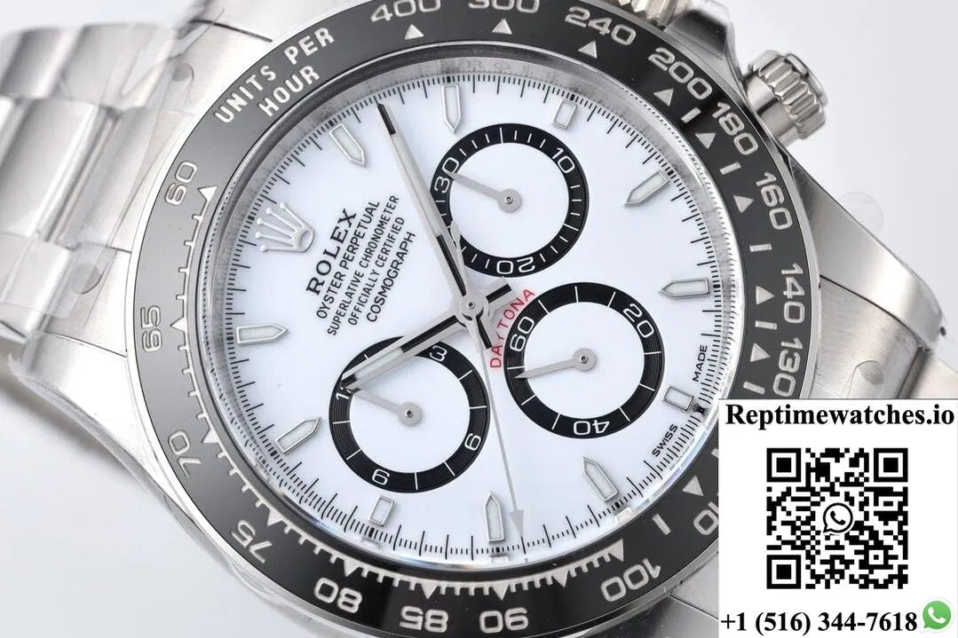 Rolex Cosmograph Daytona M126500Ln-0001 Clean Factory White Dial-Rep Time Watches