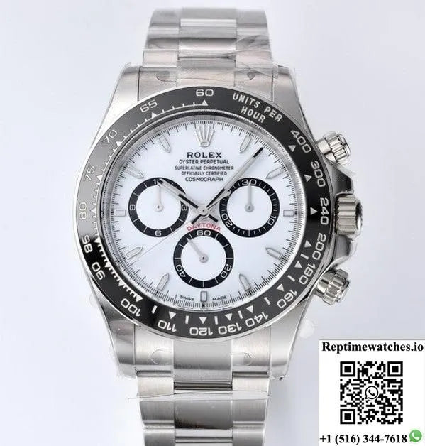 Rolex Cosmograph Daytona M126500Ln-0001 Clean Factory White Dial-Rep Time Watches
