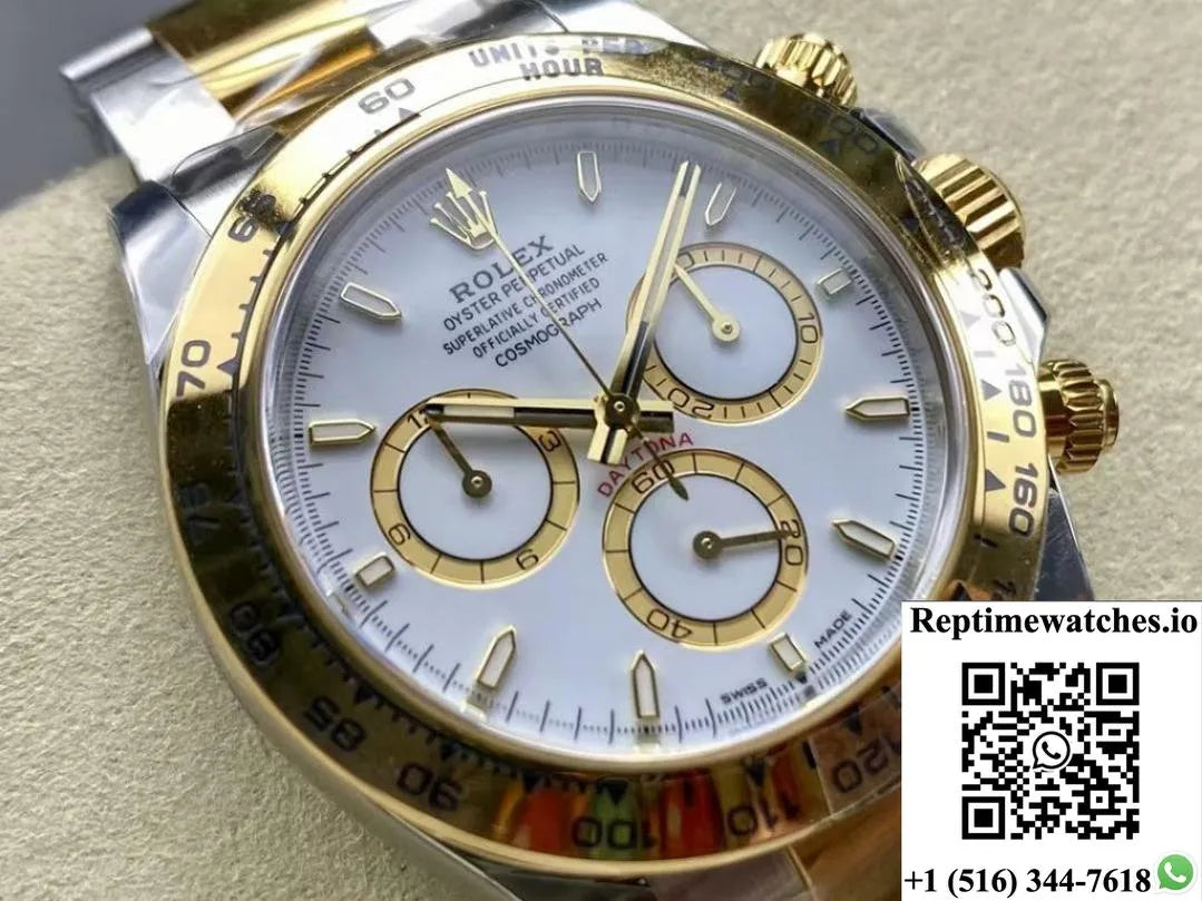 Rolex Cosmograph Daytona M126503-0001 Clean Factory Gold Strap-Rep Time Watches