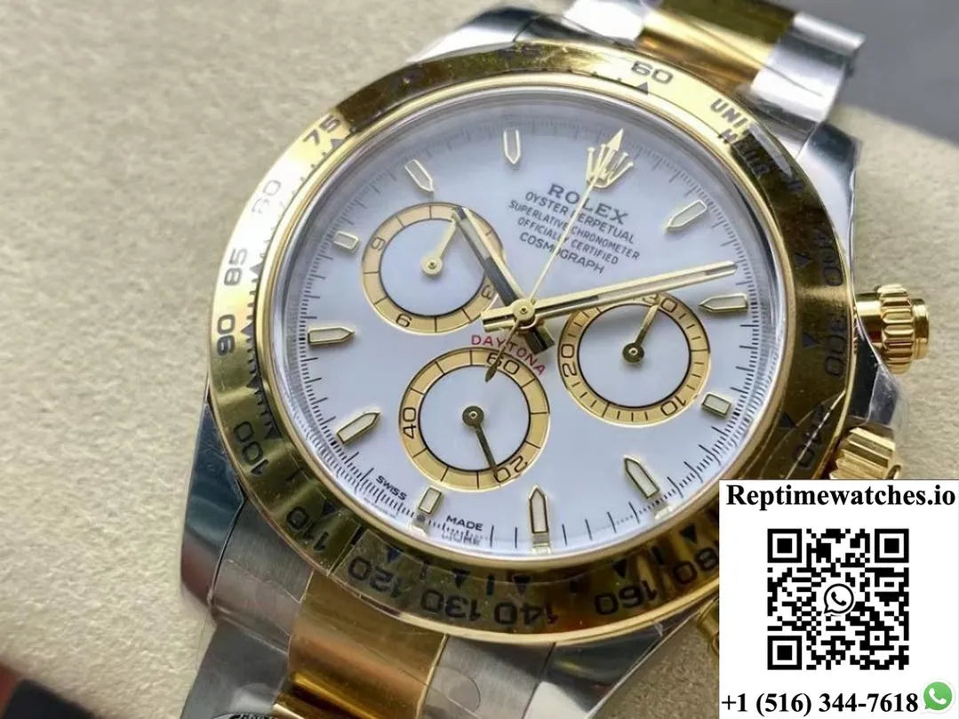 Rolex Cosmograph Daytona M126503-0001 Clean Factory Gold Strap-Rep Time Watches
