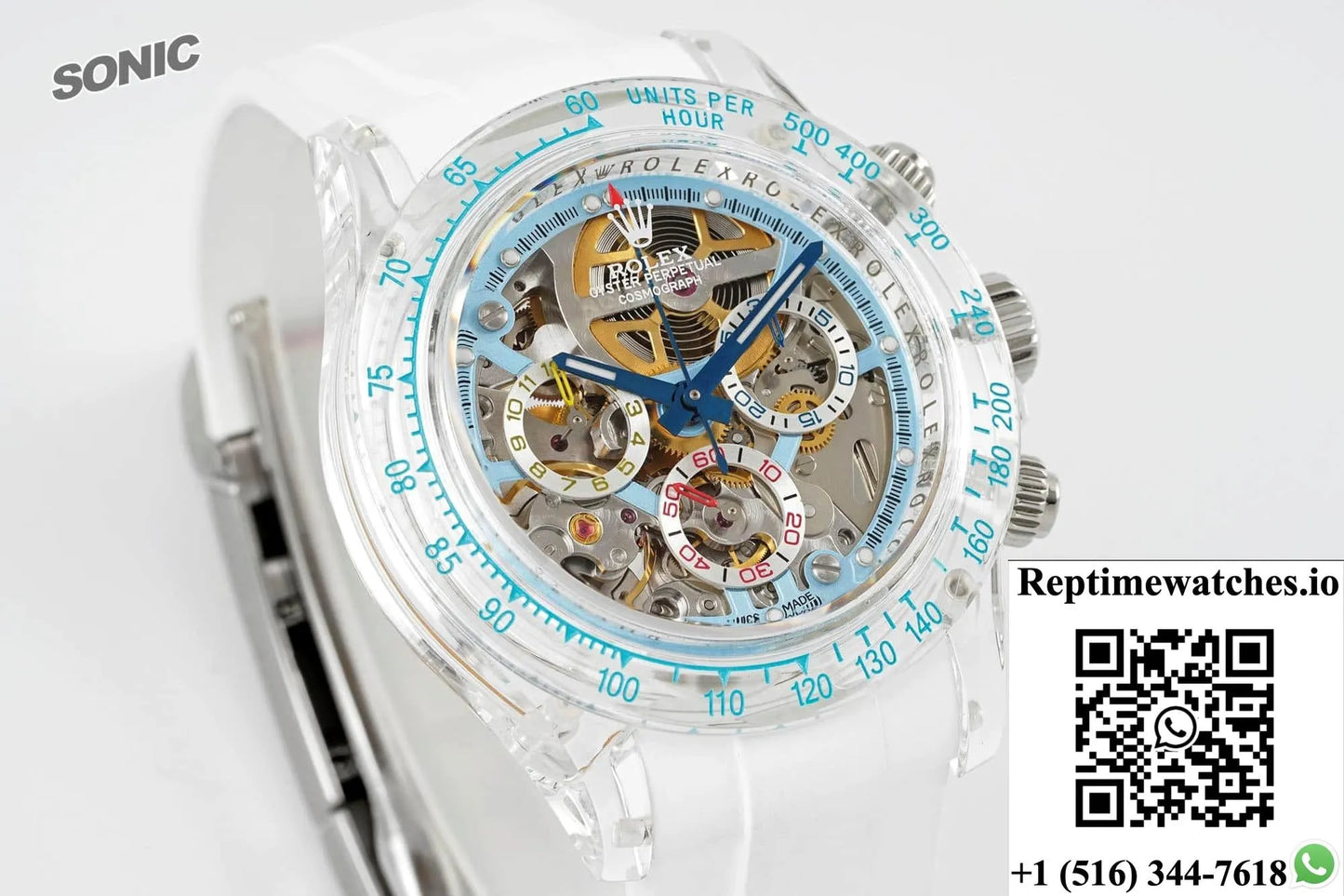 Rolex Cosmograph Daytona Sonic Factory Crystal Case-Rep Time Watches