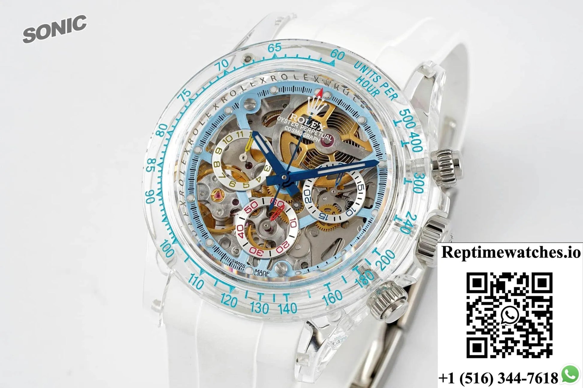 Rolex Cosmograph Daytona Sonic Factory Crystal Case-Rep Time Watches