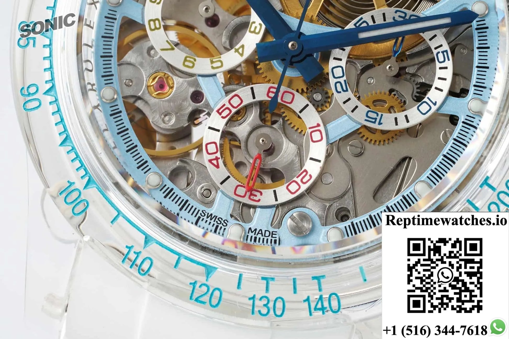 Rolex Cosmograph Daytona Sonic Factory Crystal Case-Rep Time Watches