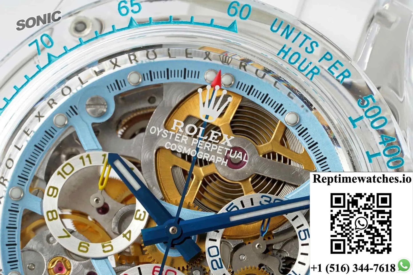 Rolex Cosmograph Daytona Sonic Factory Crystal Case-Rep Time Watches