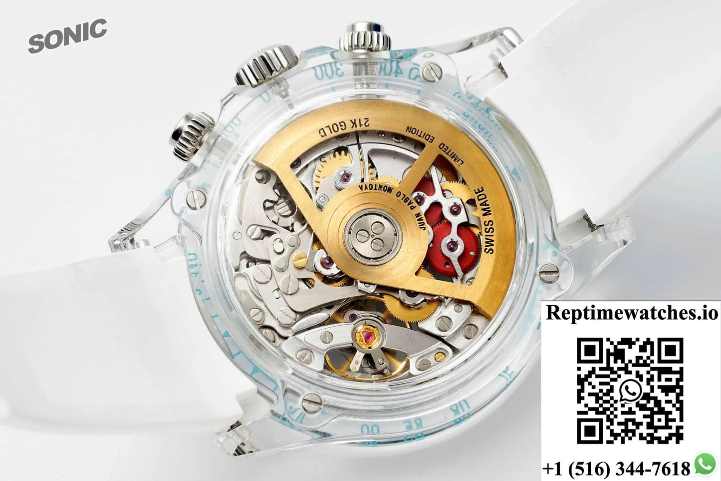 Rolex Cosmograph Daytona Sonic Factory Crystal Case-Rep Time Watches