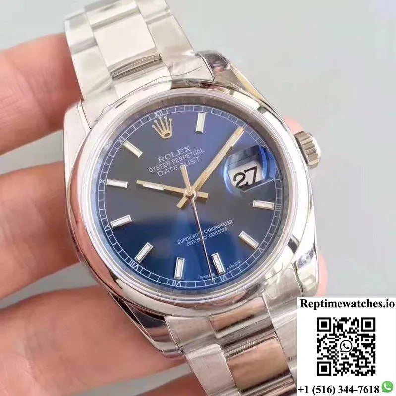 Rolex Datejust 116200 36Mm Ar Factory Blue Dial-Rep Time Watches