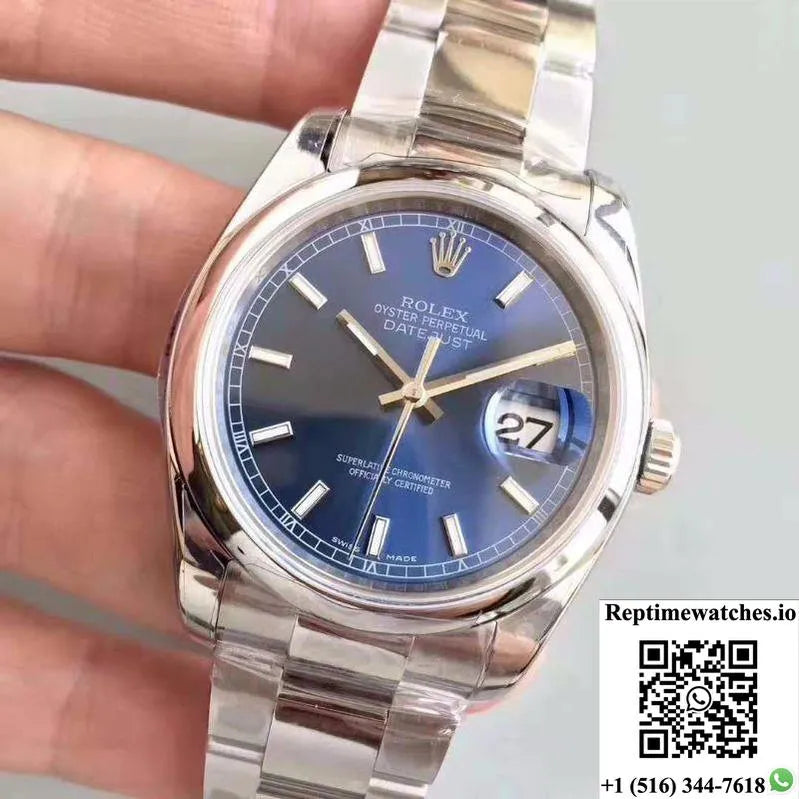 Rolex Datejust 116200 36Mm Ar Factory Blue Dial-Rep Time Watches