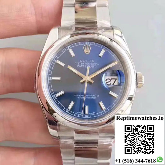 Rolex Datejust 116200 36MM AR Factory Blue Dial - Watches