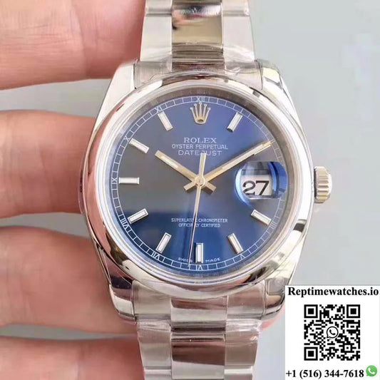 Rolex Datejust 116200 36Mm Ar Factory Blue Dial-Rep Time Watches