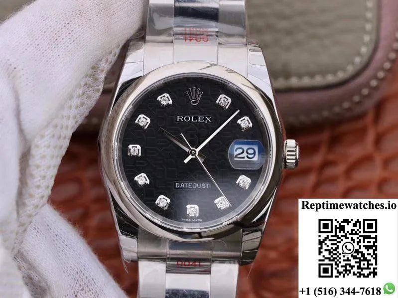 Rolex Datejust 116200 36Mm Dj Factory Black Dial-Rep Time Watches