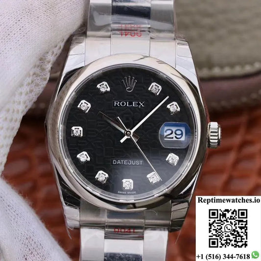 Rolex Datejust 116200 36Mm Dj Factory Black Dial-Rep Time Watches