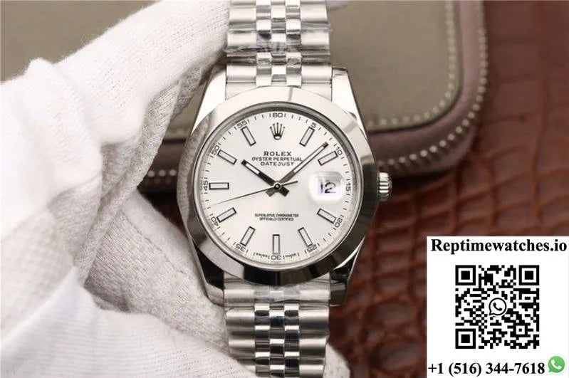 Rolex Datejust 116200 41Mm Ew Factory White Dial-Rep Time Watches