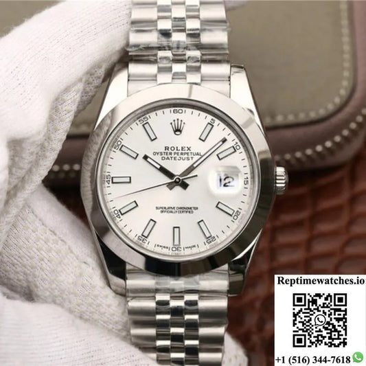Rolex Datejust 116200 41Mm Ew Factory White Dial-Rep Time Watches